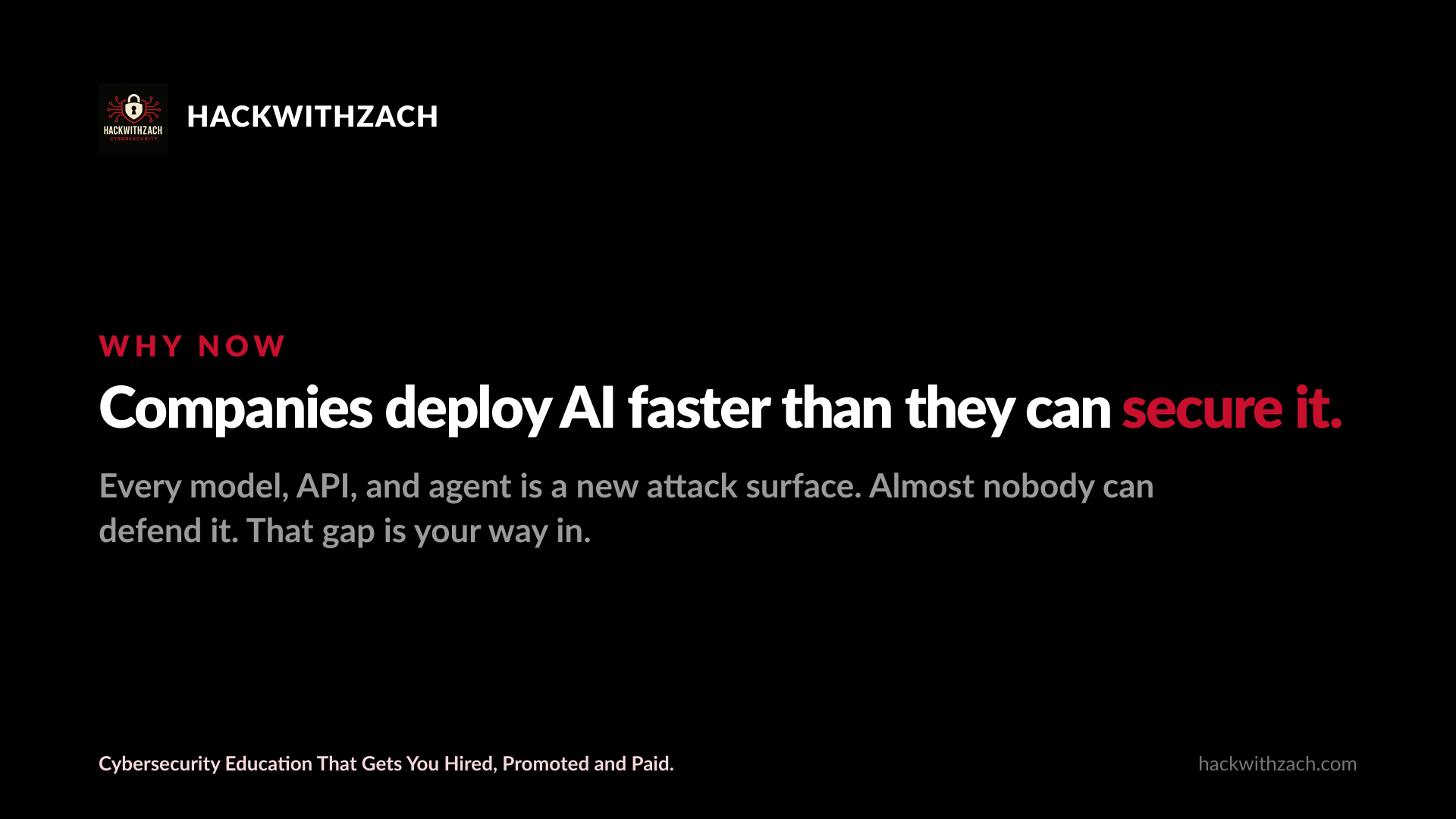 Why now is the moment to enter AI Security